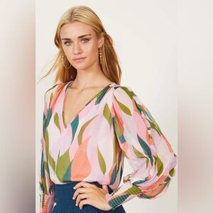 Caballero Flora Lotus Leaves Top